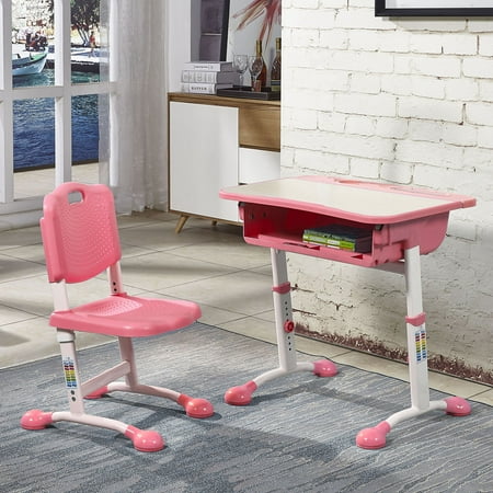 kids study desk toddler ktaxon height adjustable children kids study desk chair set safety table pink kids study desk toddler ktaxon height adjustable children kids study desk chair set safety table pink